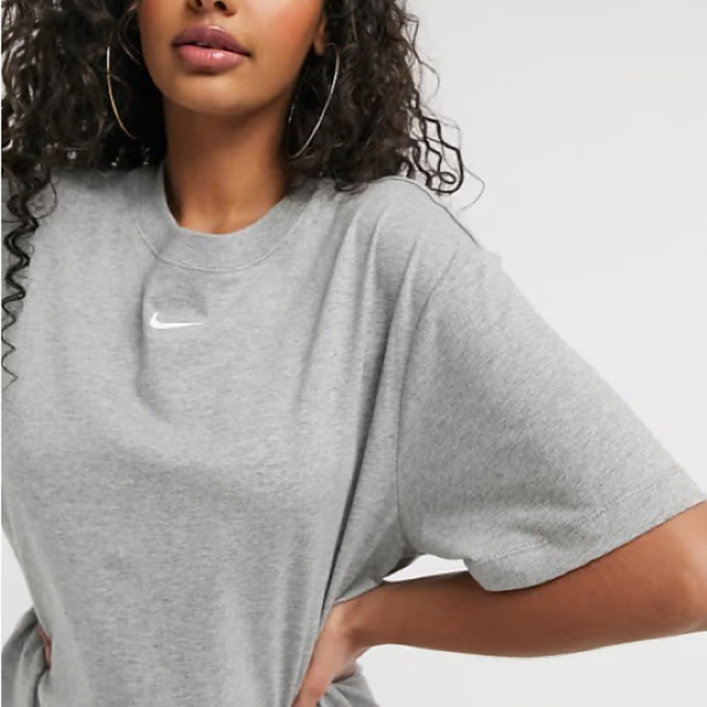 Nike Gray Mini T-Shirt Dress with White Swoosh - Picture 2 of 5